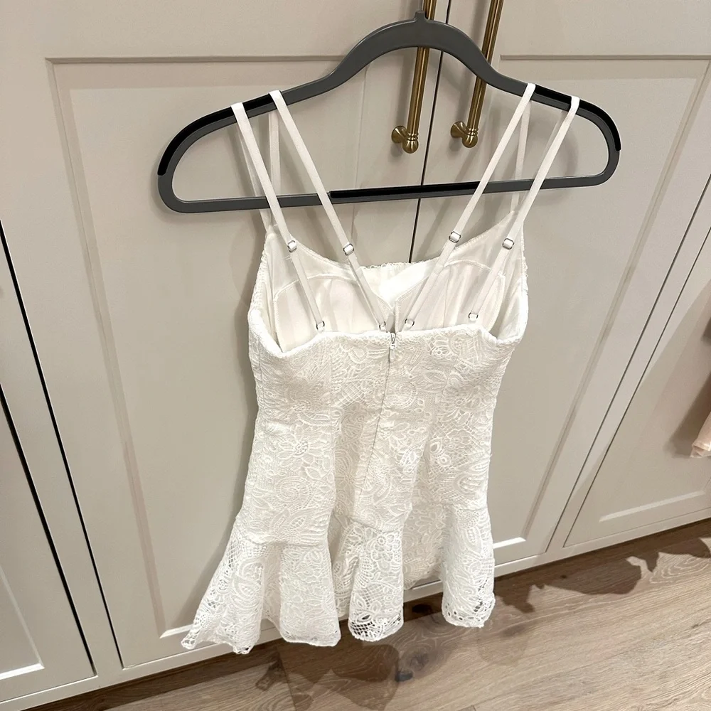 Azazie white Lace Dress - Picture 3 of 11